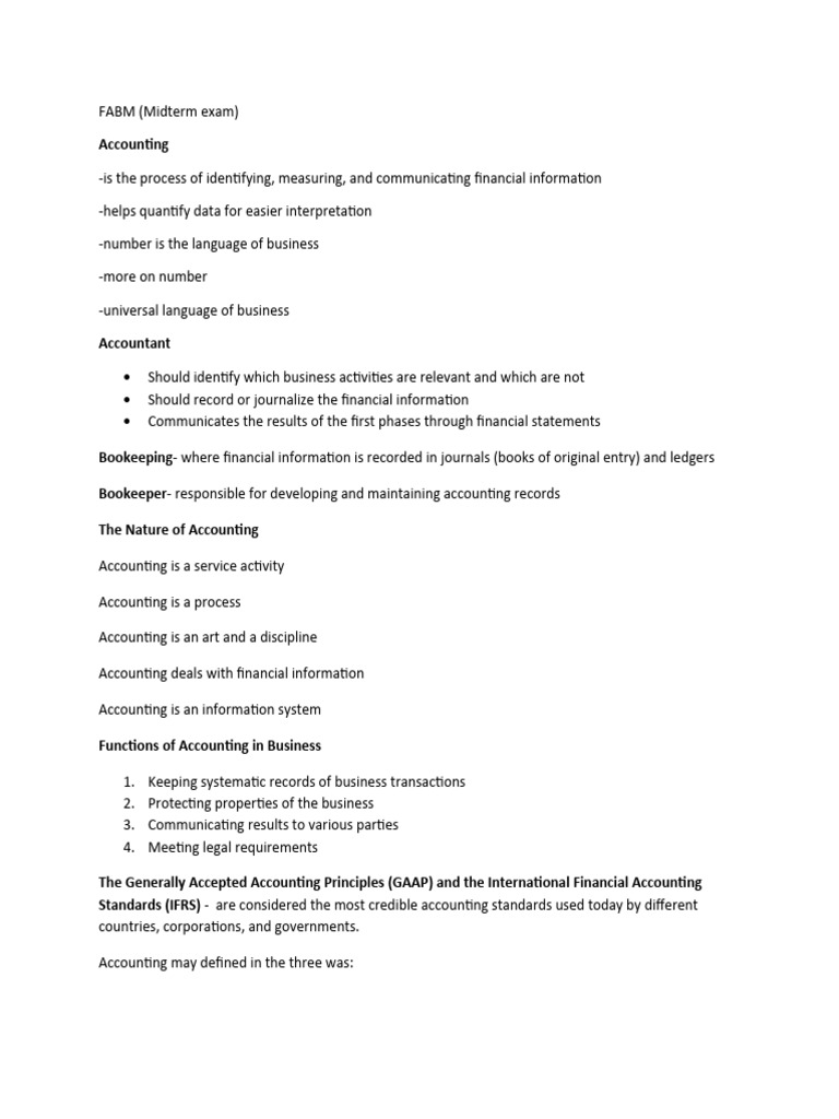 Understanding Accounting Principles and Practices | PDF | Debits And ...