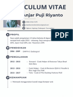 Hitam Dan Putih Minimalis CV Lamaran Kerja Resume