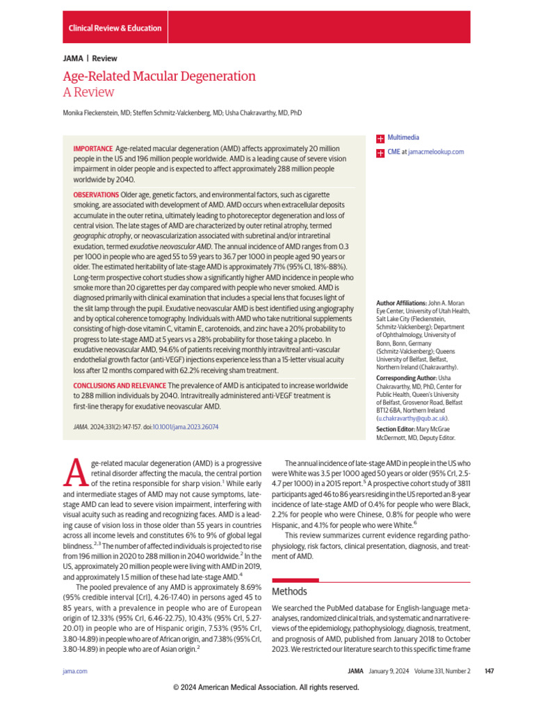 Age-Related Macular Degeneration Overview | PDF | Clinical Medicine ...