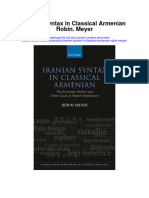 Iranian Syntax in Classical Armenian Robin Meyer Full Chapter