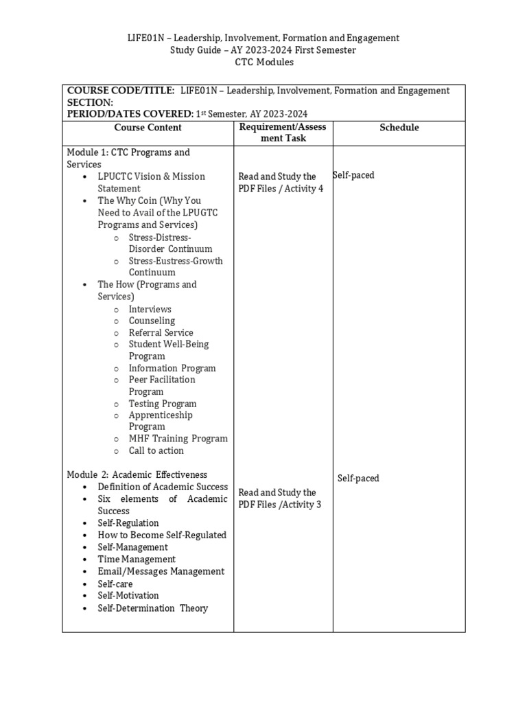 Leadership & Engagement Study Guide | PDF | Mental Health | Stress ...