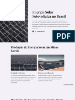 Energia Solar Fotovoltaica No Brasil