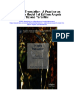 Theatre Translation A Practice As Research Model 1St Edition Angela Tiziana Tarantini Full Chapter
