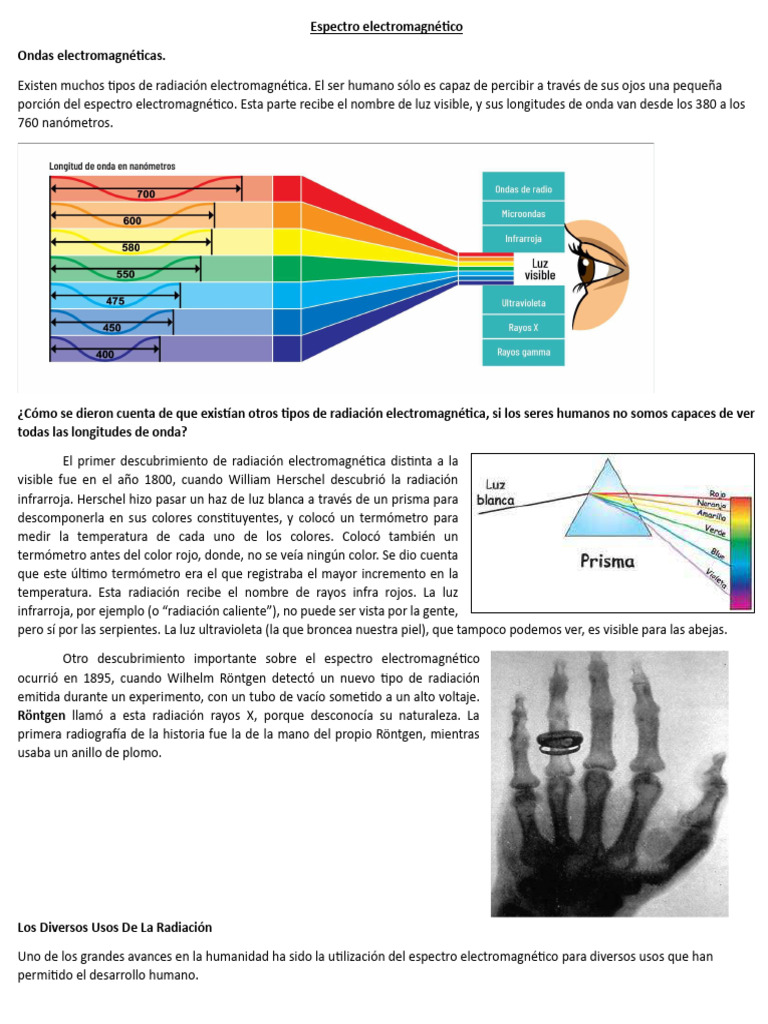Espectro Electromagnético y sus Usos | PDF | Radiación ionizante ...