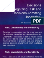 Lesson 12 - Decisions Recognizing Risk and Decisions Admitting Uncertainty