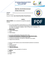 EXAMEN TRIMESTRAAL DE ESTUDIOS SOCIALES-NOVENO GRADO-NARDY