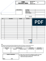 Contoh Form Purchase Order 