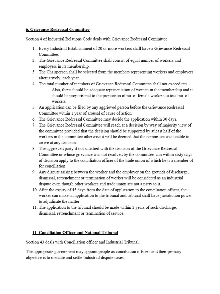 Labour Law Notes | PDF | Tribunal | Employment