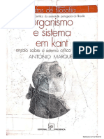 Dokumen.pub Organismo e Sistema Em Kant Ensaio Sobre o Sistema Critico Kantiano