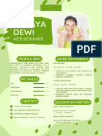 Green Simple Web Designer Resume 