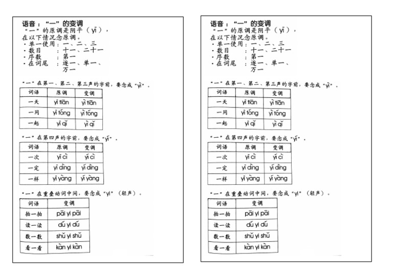 一的变调笔记 | PDF