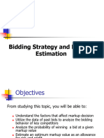 Bidding Strategy and Markup Estimation