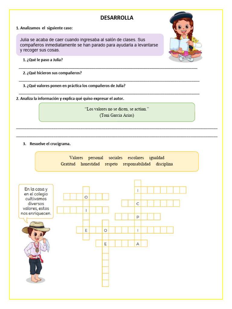Actividad de Los Valores | PDF | Psicología Social