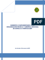 07 Elementos Complementarios de La Organizacion Tecnica y Cientifica Regional de OSPESCA A Partir Del 2009