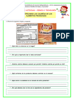 Ficha-Viern-Cyt-Identificamos Las Calorías de Los Alimentos Procesados