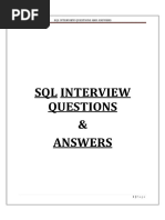 SQL Interview Questuons and Answers