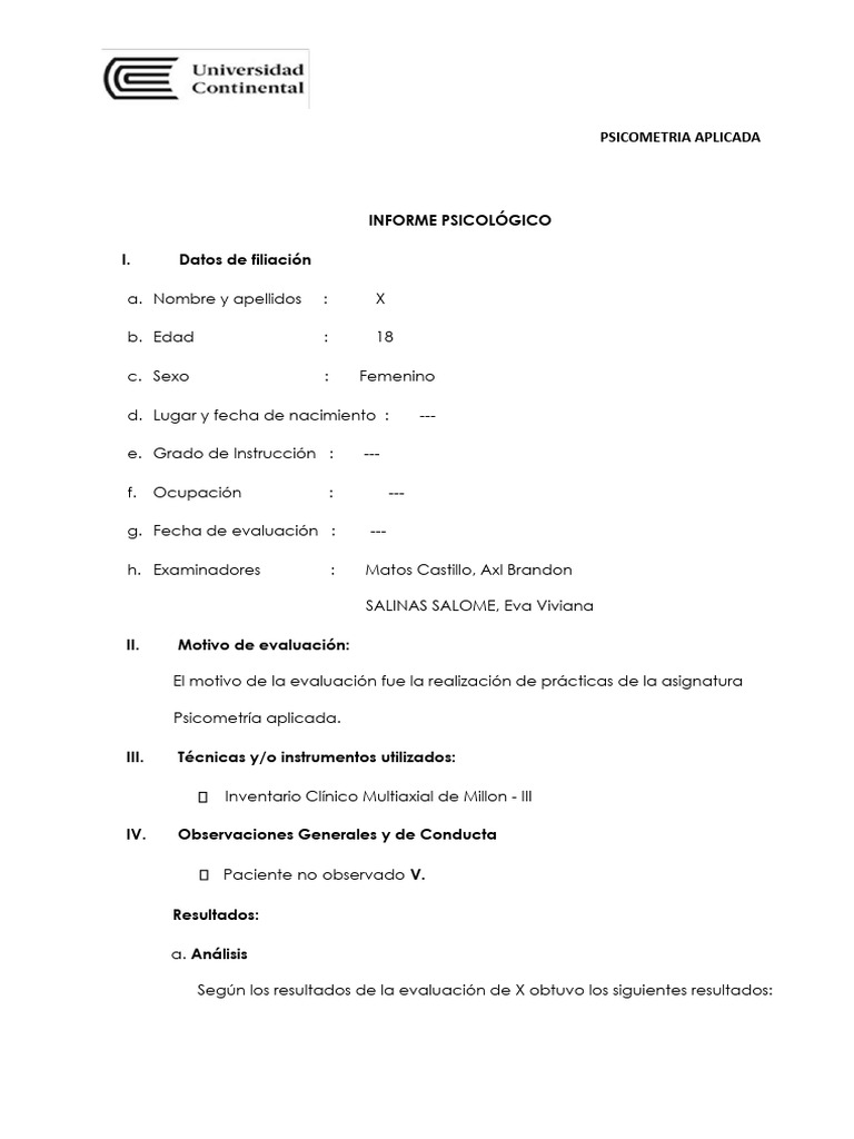 MILLON - 3 (1) Psicometria Aplicada | PDF | Ansiedad | Depresión ...