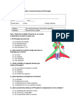 Evaluación El Principito 7°