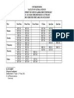 1ST Semester Time Table B Sc. SLT Part-Time 2021-2022 Session