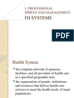 Health Systems and Related Concepts