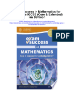 Exam Success in Mathematics For Cambridge Igcse Core Extended Ian Bettison Full Chapter