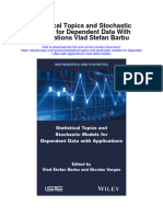 Statistical Topics and Stochastic Models For Dependent Data With Applications Vlad Stefan Barbu All Chapter