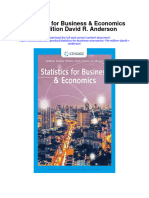 Statistics For Business Economics 14E Edition David R Anderson All Chapter