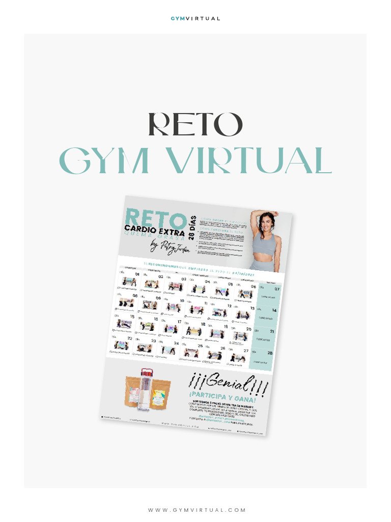Reto Mensual Gym Virtual: Cardio y Fuerza | PDF | Entrenamiento con pesas