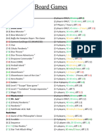 Board Games _temp packing list