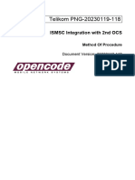Telikom PNG-20230119-118: ISMSC Integration With 2nd OCS