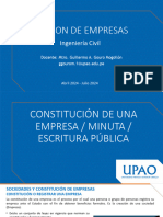 Sesion 02T - Constitución de Una Empresa - Minuta - Escritura Pública - Gestion de Empresas (Sabado) 2024-10