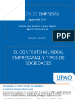 Sesion 01T - Contexto Mundial Empresarial y Tipo de Sociedades - Gestion de Empresas (Sabado) 2024-10