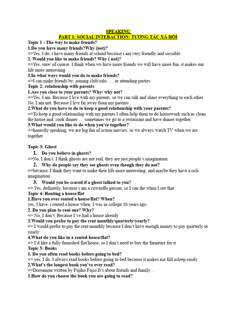 Social Interaction and Life Topics Guide | PDF | Internet | Poverty