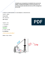 La Siguiente Gráfica Muestra El Diseño Que Corresponde A La Instalación de Una Torre de Comunicación Alejada de Un Edificio