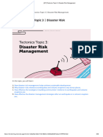 IDT Tectonics Topic 3 Disaster Risk Management