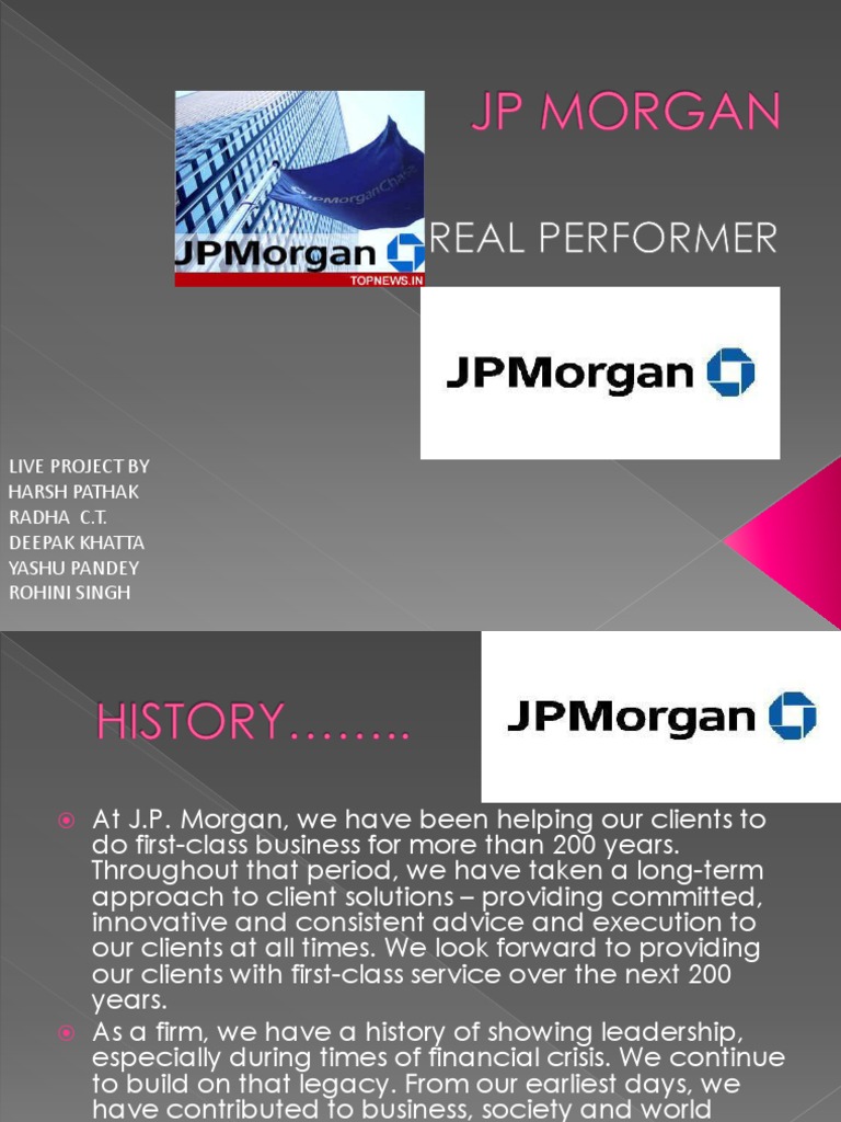 Jp Morgan Ppt | Jp Morgan Chase | Chase Bank