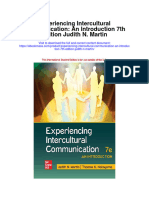 Experiencing Intercultural Communication An Introduction 7Th Edition Judith N Martin Full Chapter