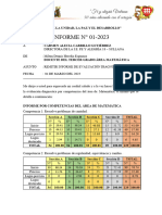 INFORME EVALUACIÓN DIAGNÓSTICA - MATEMÁTICA 3ero