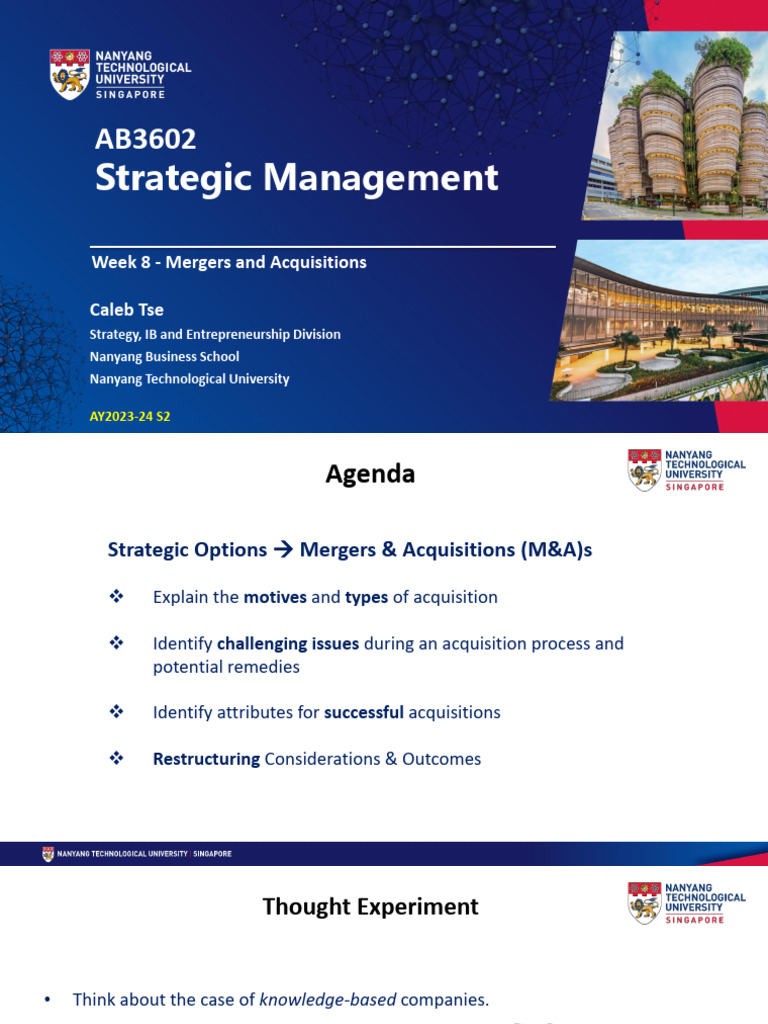 Mergers and Acquisitions Strategies Guide | PDF | Mergers And ...