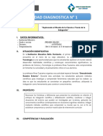 3.1. EVALUACION DIAGNOSTICA 1 GRADO 2024 Unidad de Aprendizaje N 0