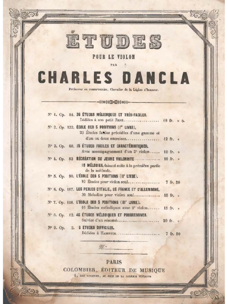 Dancla Op.84 36 Études Pour Violon | PDF