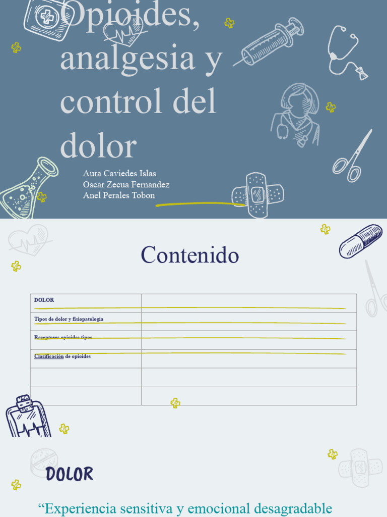 Opioides Y Opiaceos Pdf Opioide Dolor