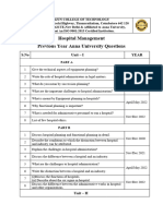 Hospital Management - Univ Questions