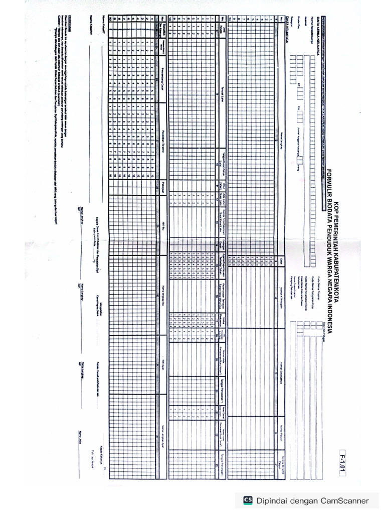 Formulir F101 Kk Pdf