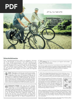 FLYER E-Bikes Bedienungsanleitung Panasonic MY2015 de | PDF