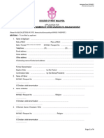 Parish Application For Member Admission - 2012