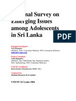 National Survey On Emerging Issues Among Adolescents in Sri Lanka