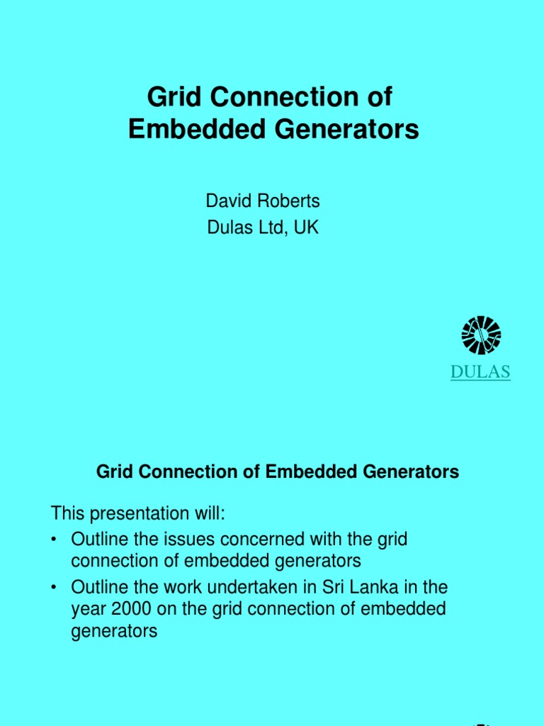 Grid Connection of Embedded Generators | PDF | Electrical Grid ...