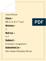 A-5 Aryan Economics Assignment 1