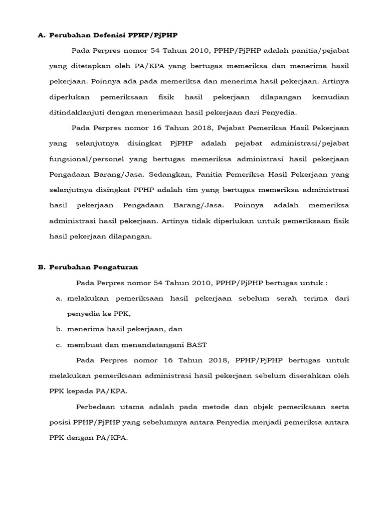 Definisi dan Tugas PPHP/PjPHP | PDF | Pengelolaan Keuangan & Uang